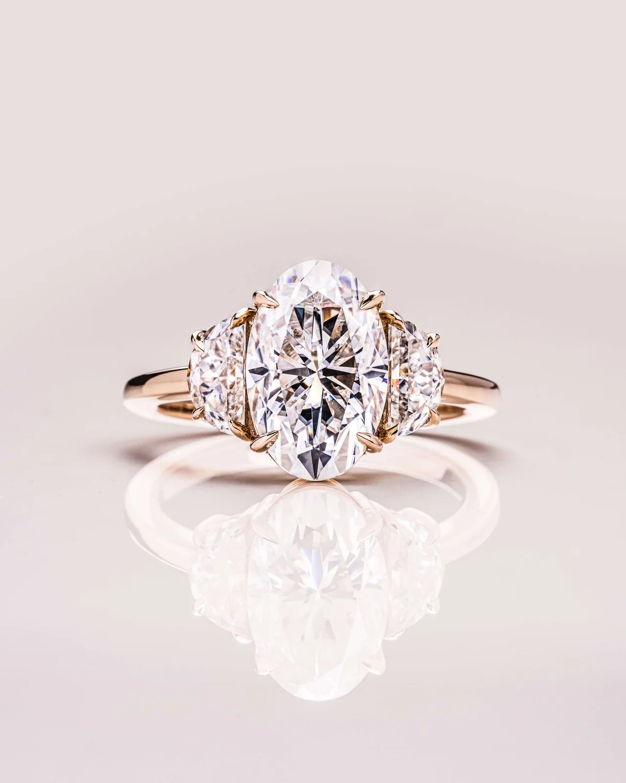 Oval Harmony Moissanite Ring