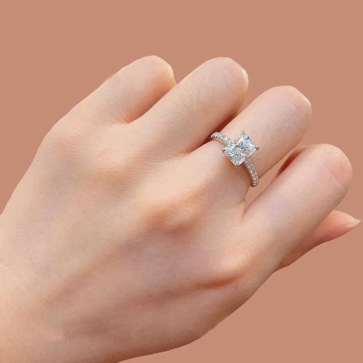 Lustrous Lumen Moissanite Ring