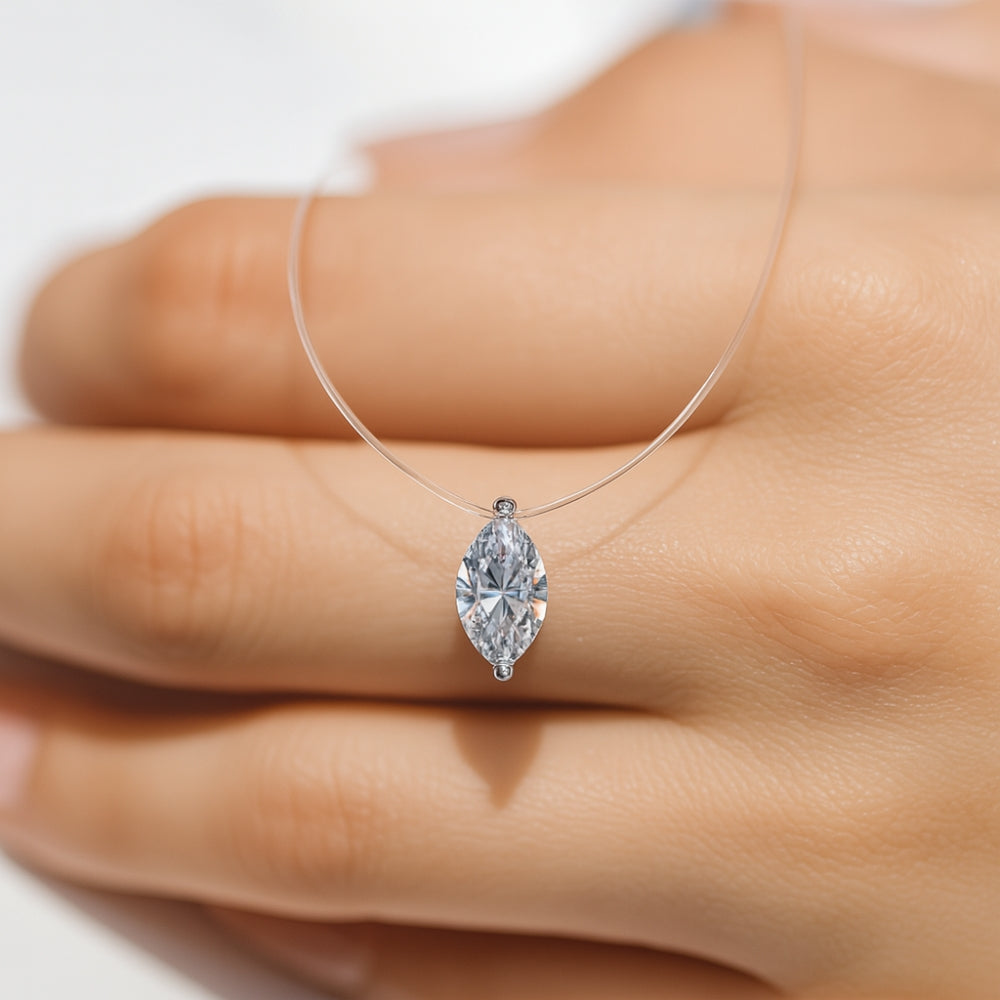 Marquise Illusion Floating Necklace