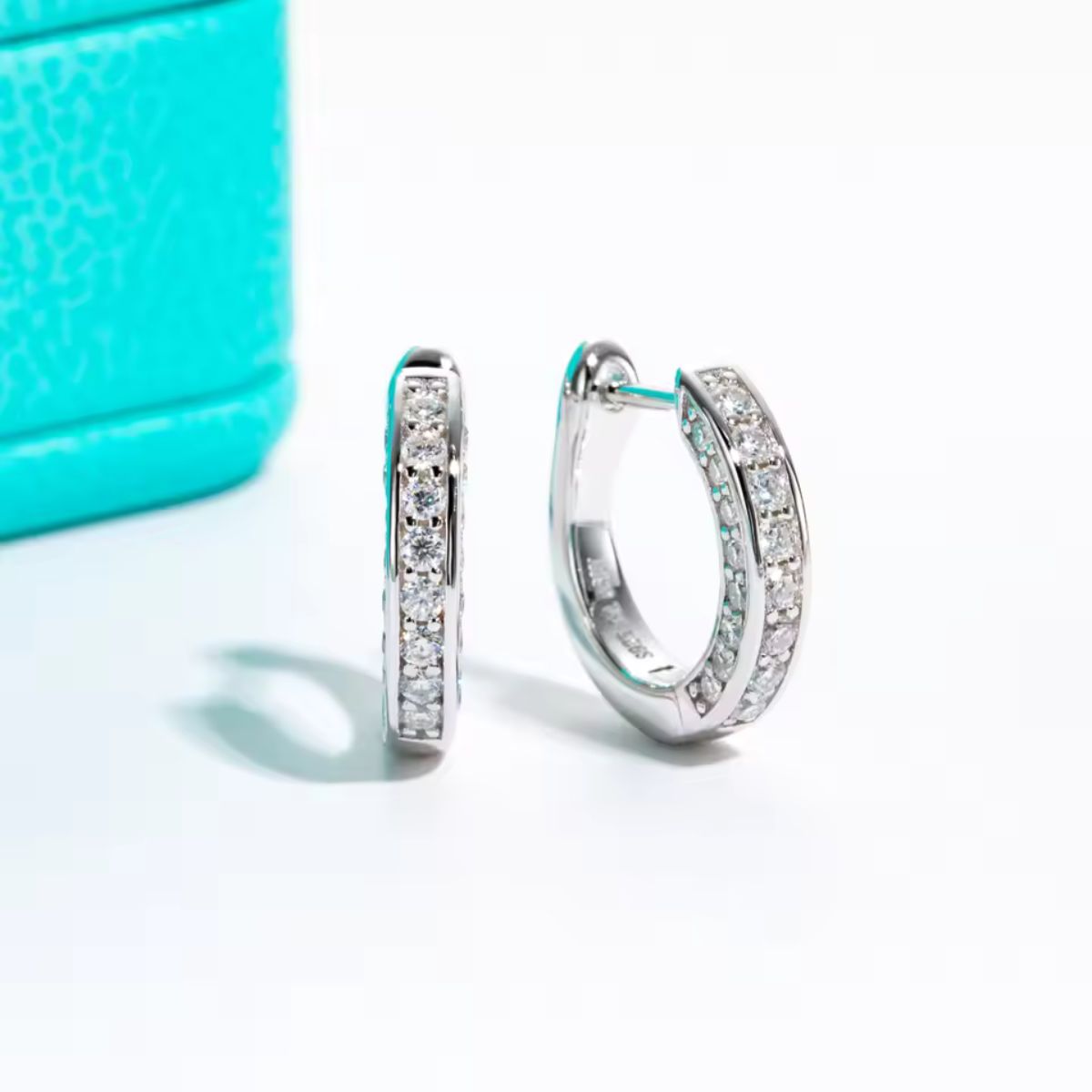 Pave Huggie Hoop Earrings