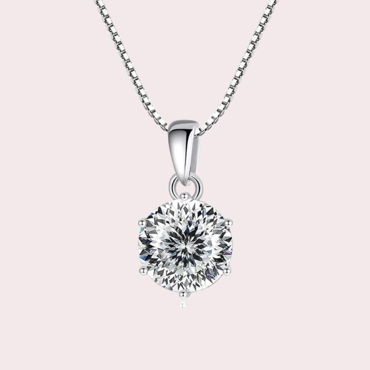 Éclora Round Moissanite Necklace