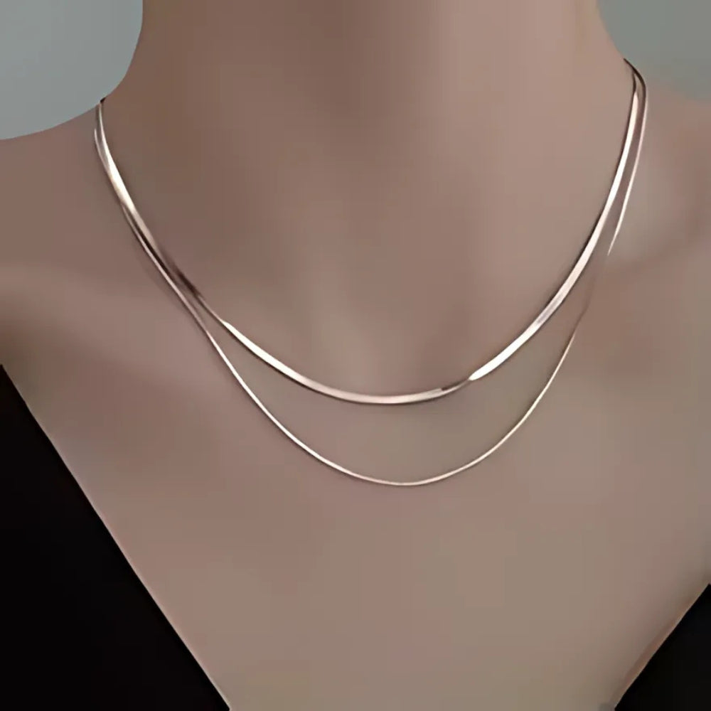Elegant Double Layer Sleek Necklace