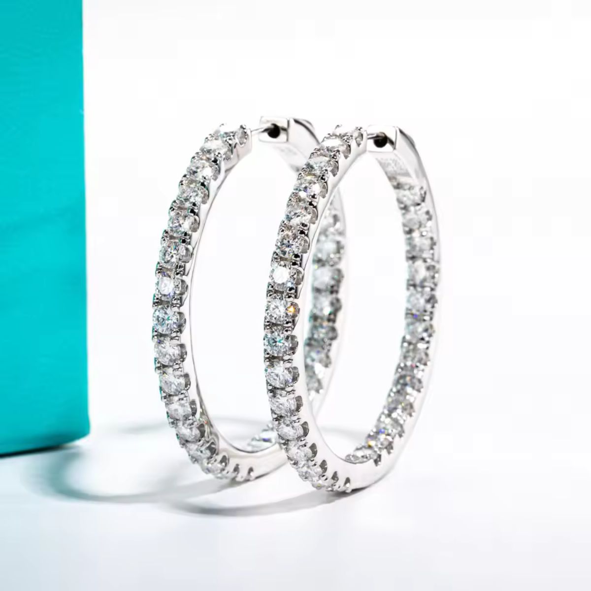 Sparkling Round Hoop Earrings