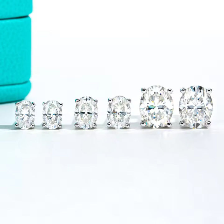 Oval Stud Earrings