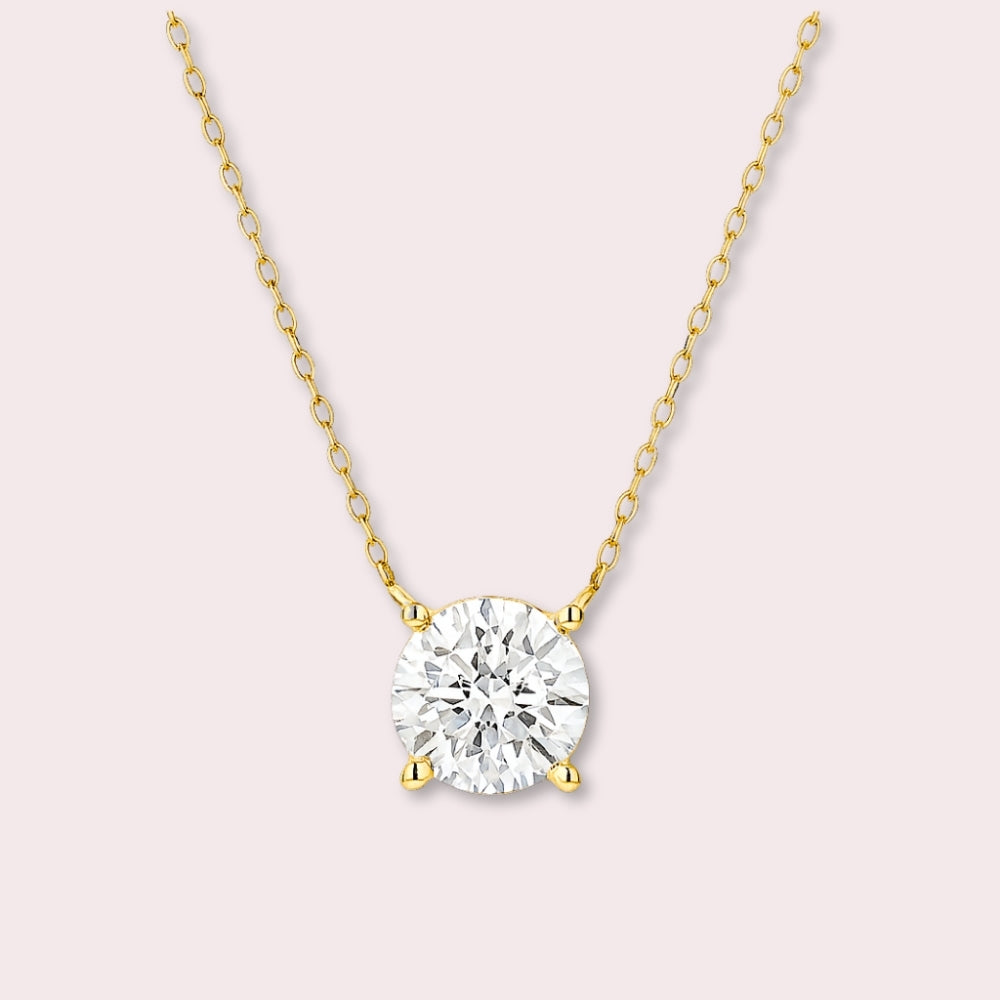 Timeless Solitaire Pendant Necklace