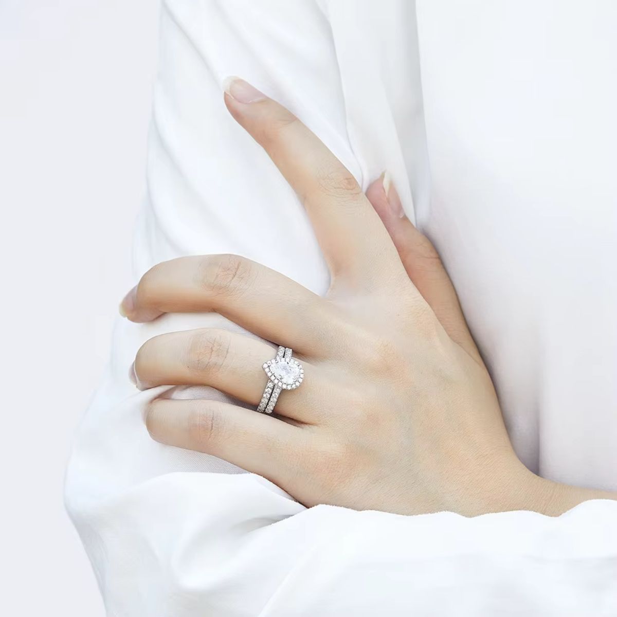 Teardelle Moissanite Ring Duo