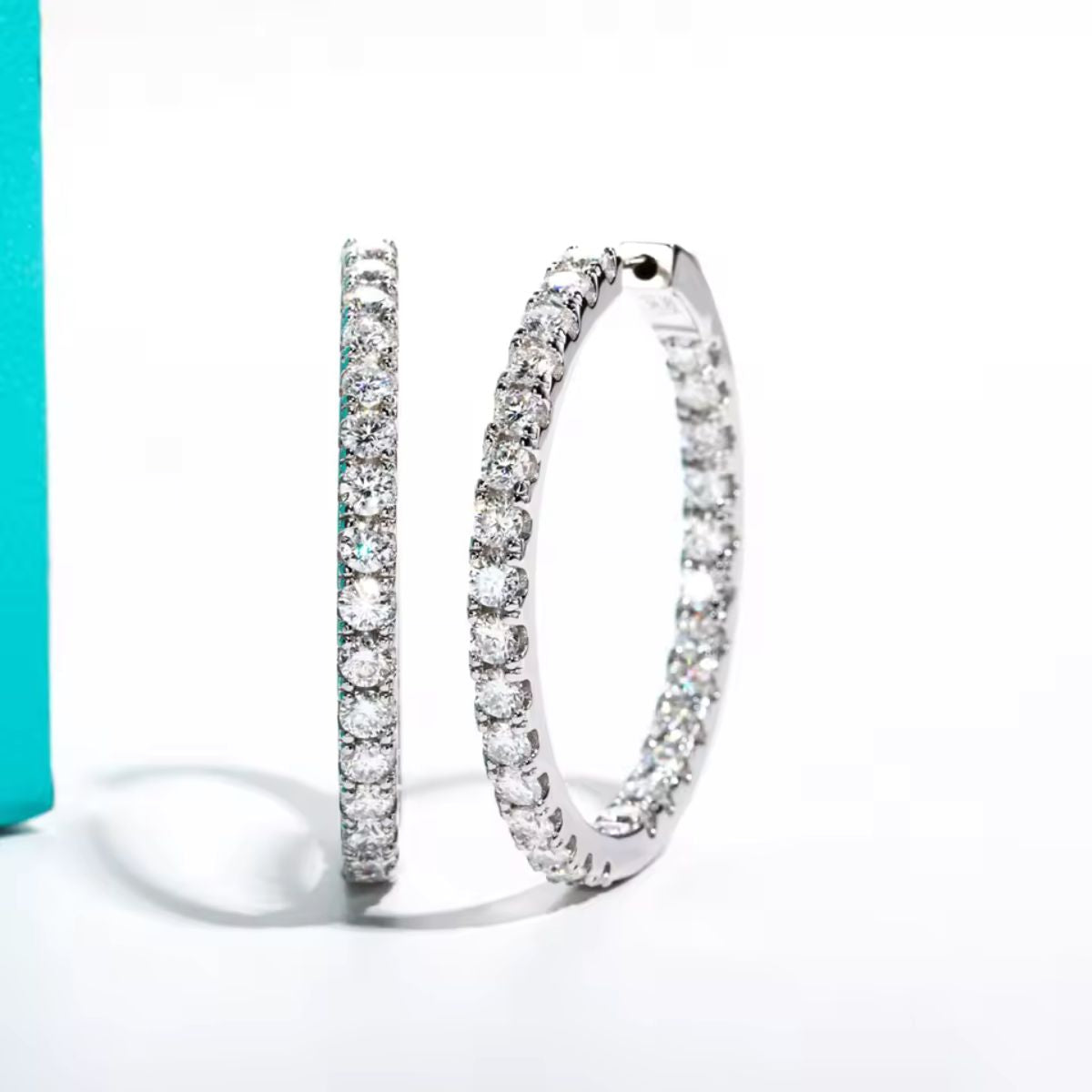 Sparkling Round Hoop Earrings