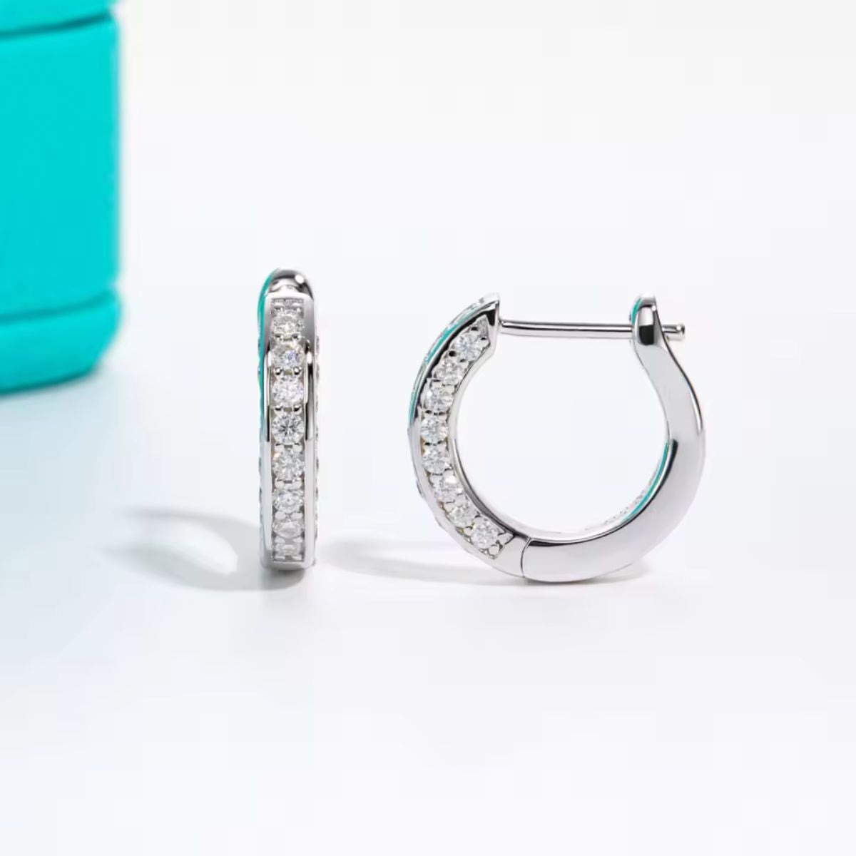 Pave Huggie Hoop Earrings
