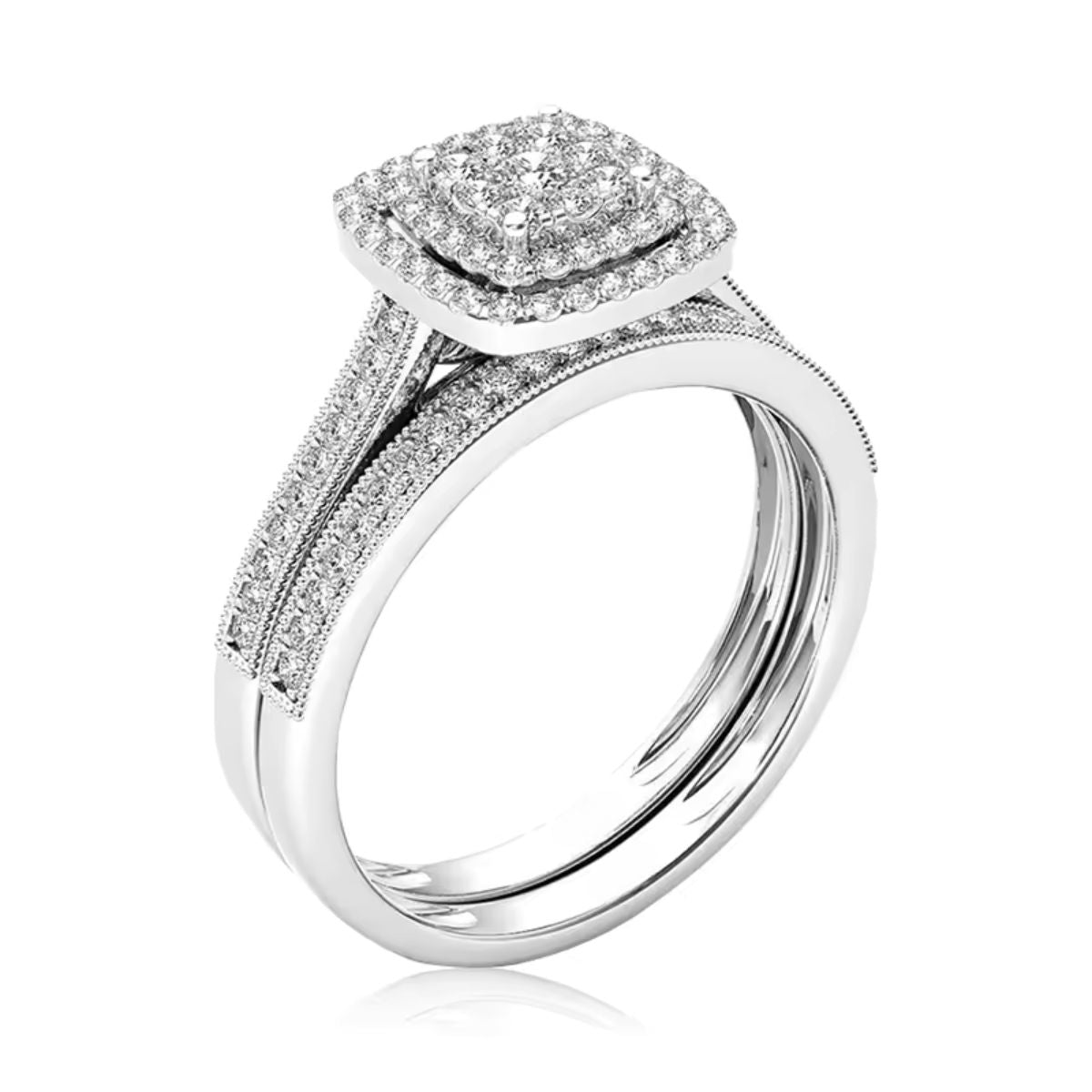 Alira Moissanite Ring & Band Set