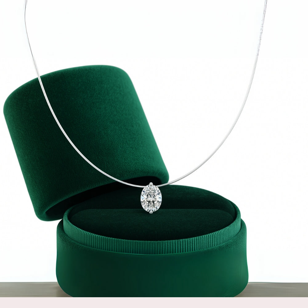 Marquise Illusion Floating Necklace