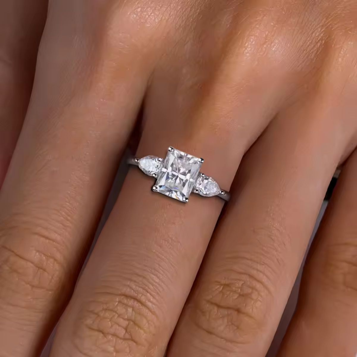 Seraphina Emerald Moissanite Ring