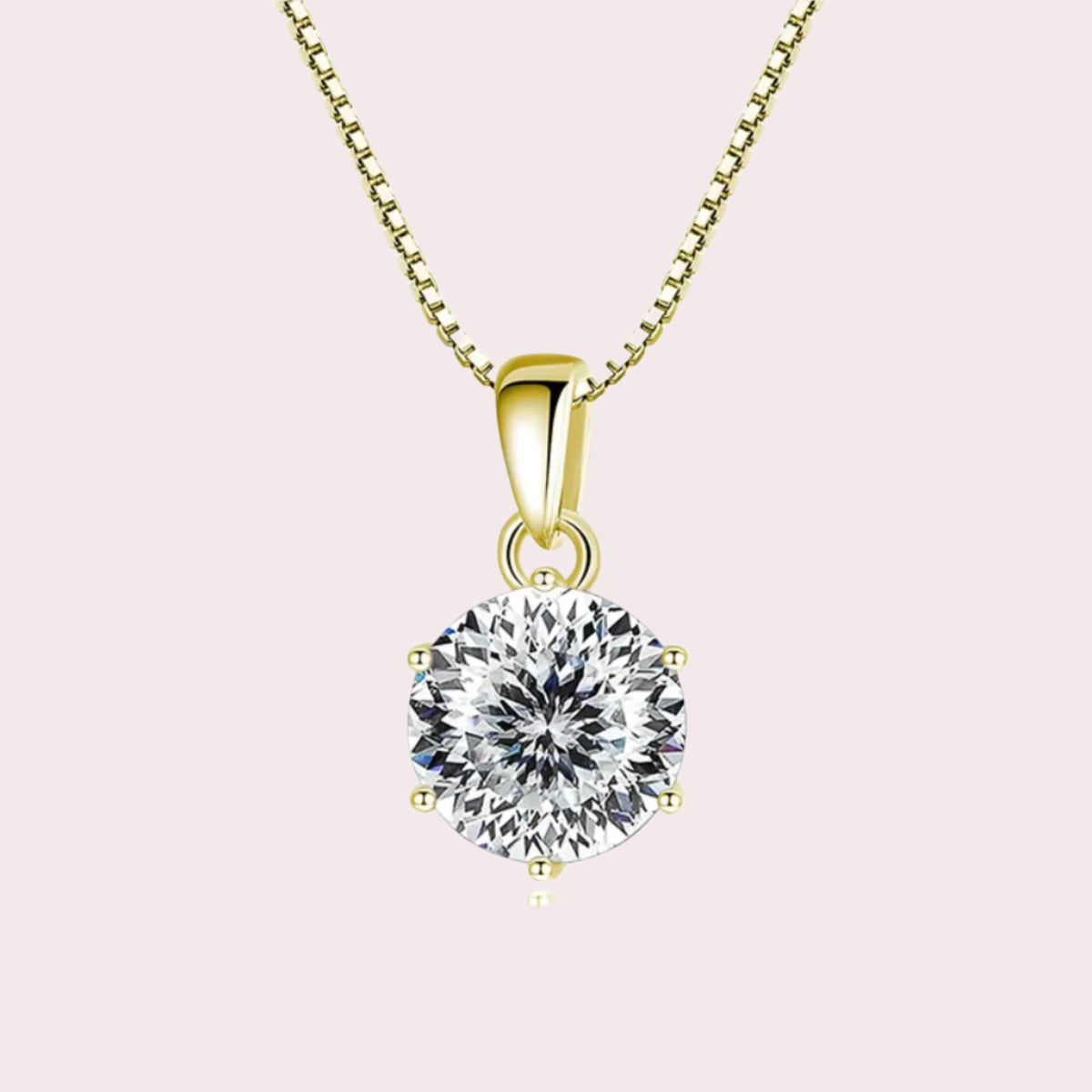 Éclora Round Moissanite Necklace