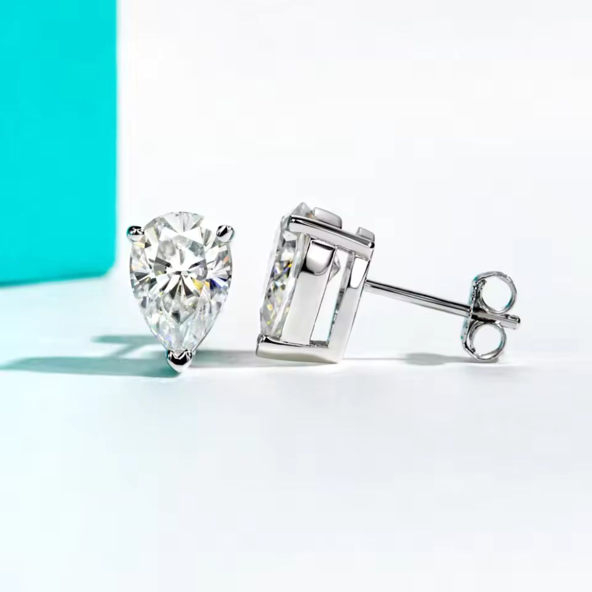 Pear-Shaped Stud Earrings