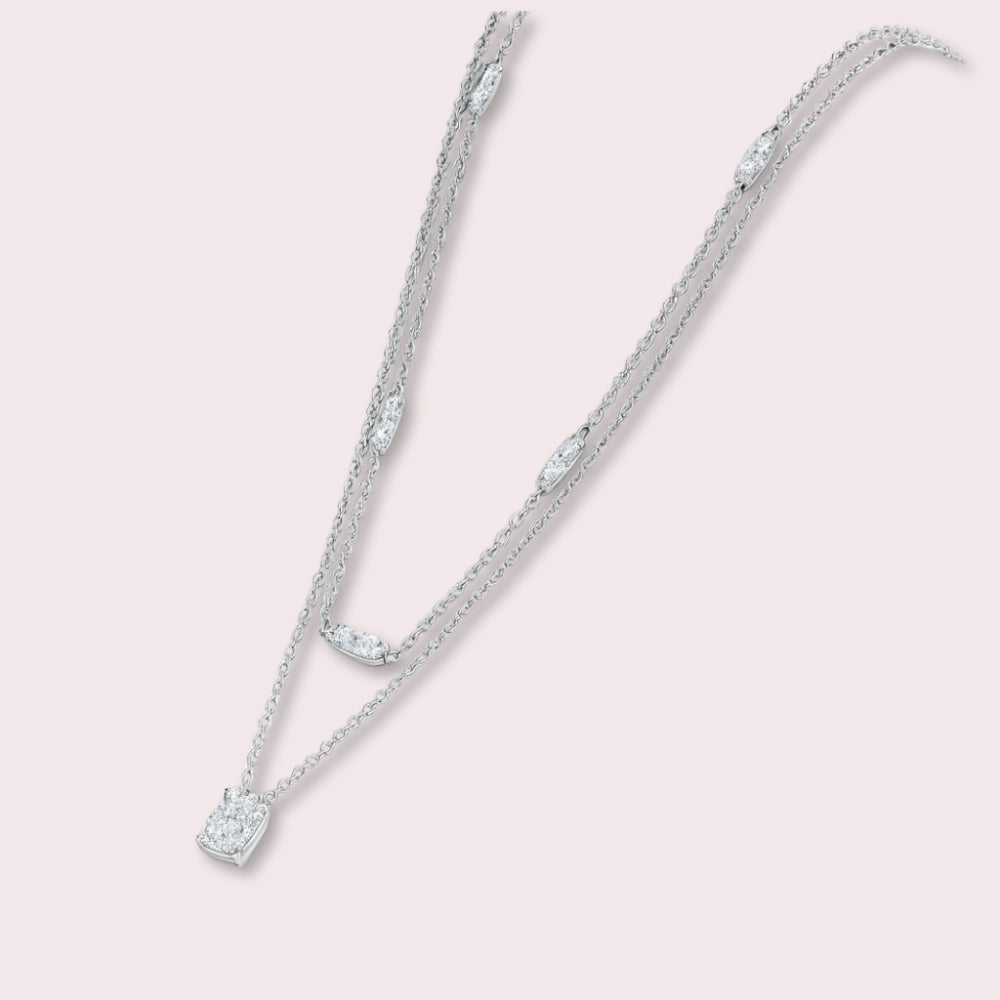 Delicate Dual-Layer Pendant Necklace
