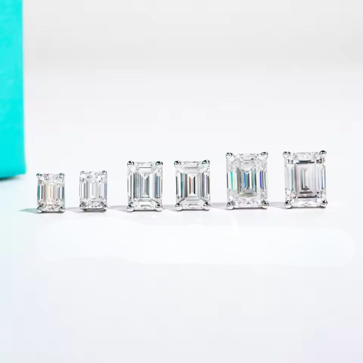 Emerald-Cut Stud Earrings
