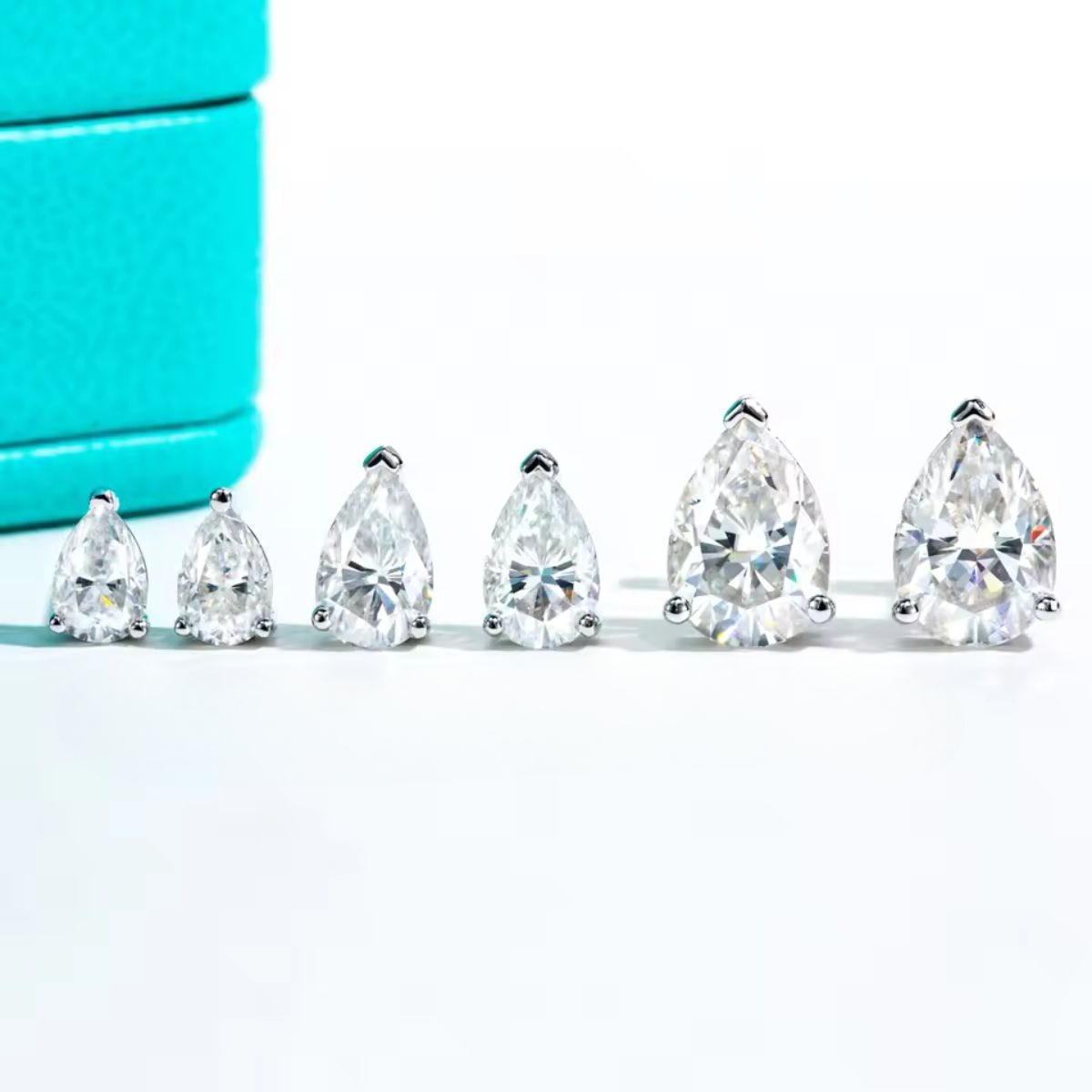 Pear-Shaped Stud Earrings