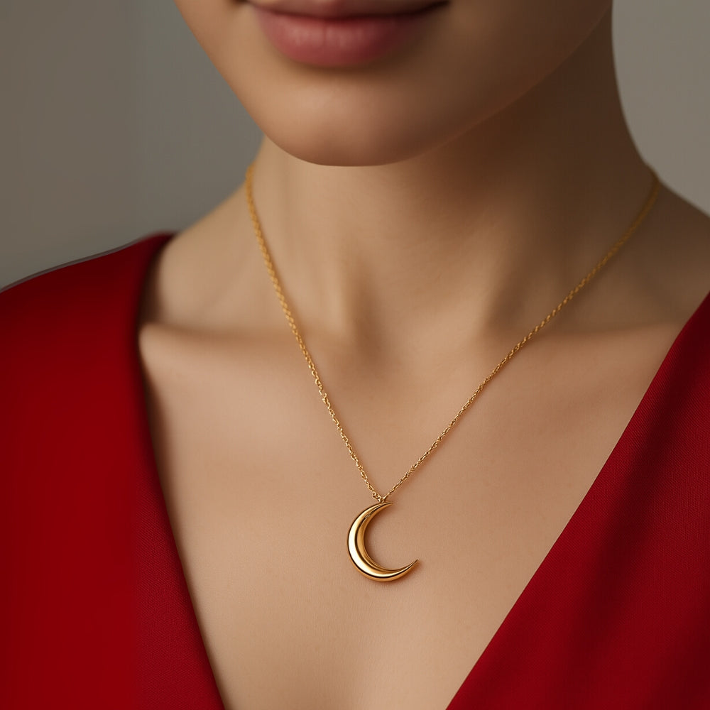 Crescent Moon Pendant Necklace