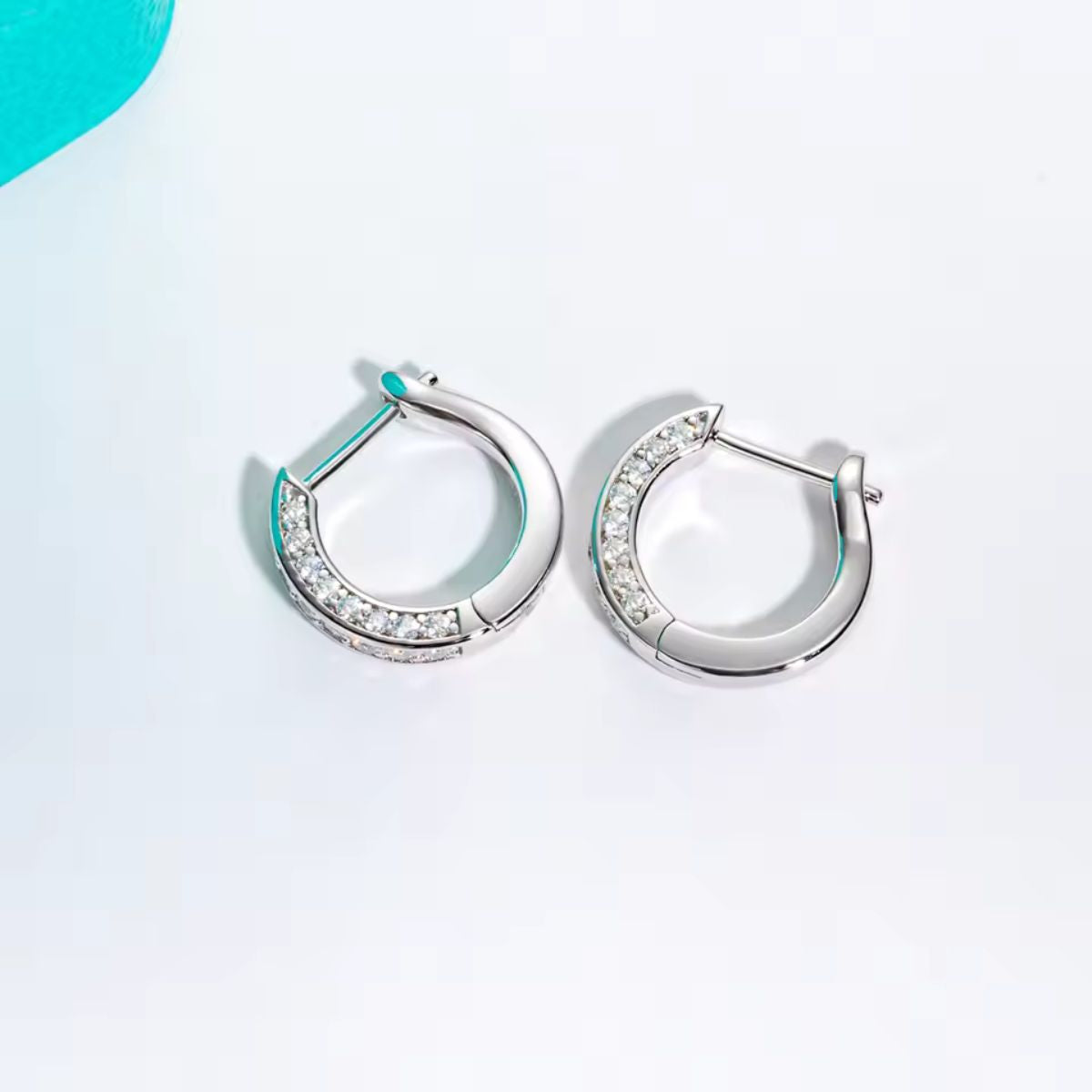 Pave Huggie Hoop Earrings