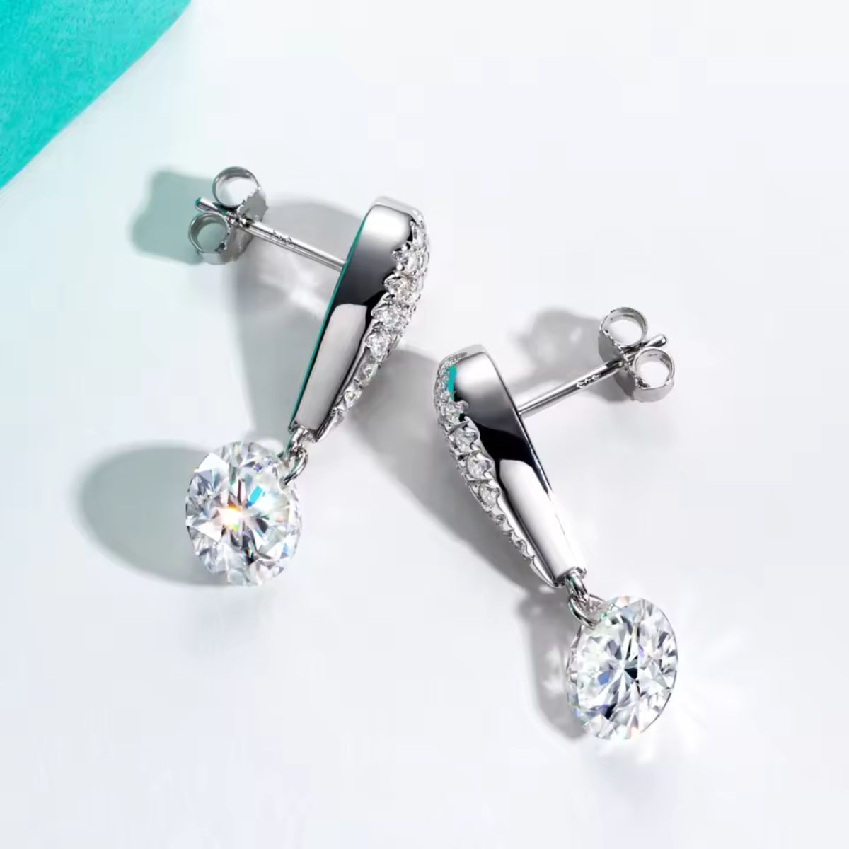 Pear Top Round Dangle Earrings