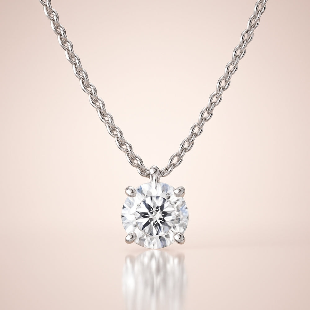 Timeless Solitaire Pendant Necklace