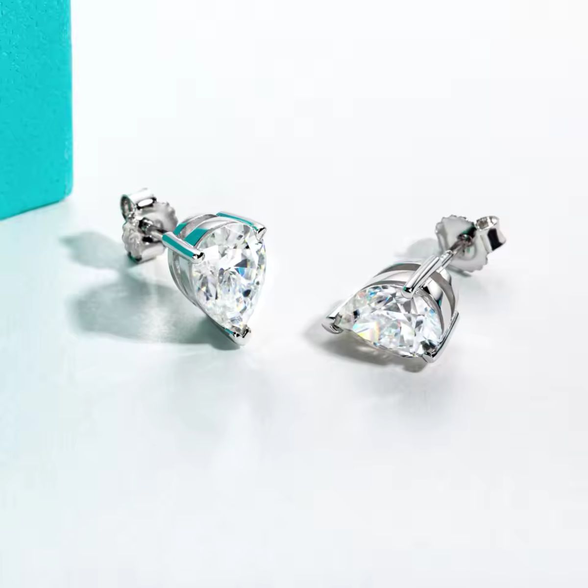 Pear-Shaped Stud Earrings