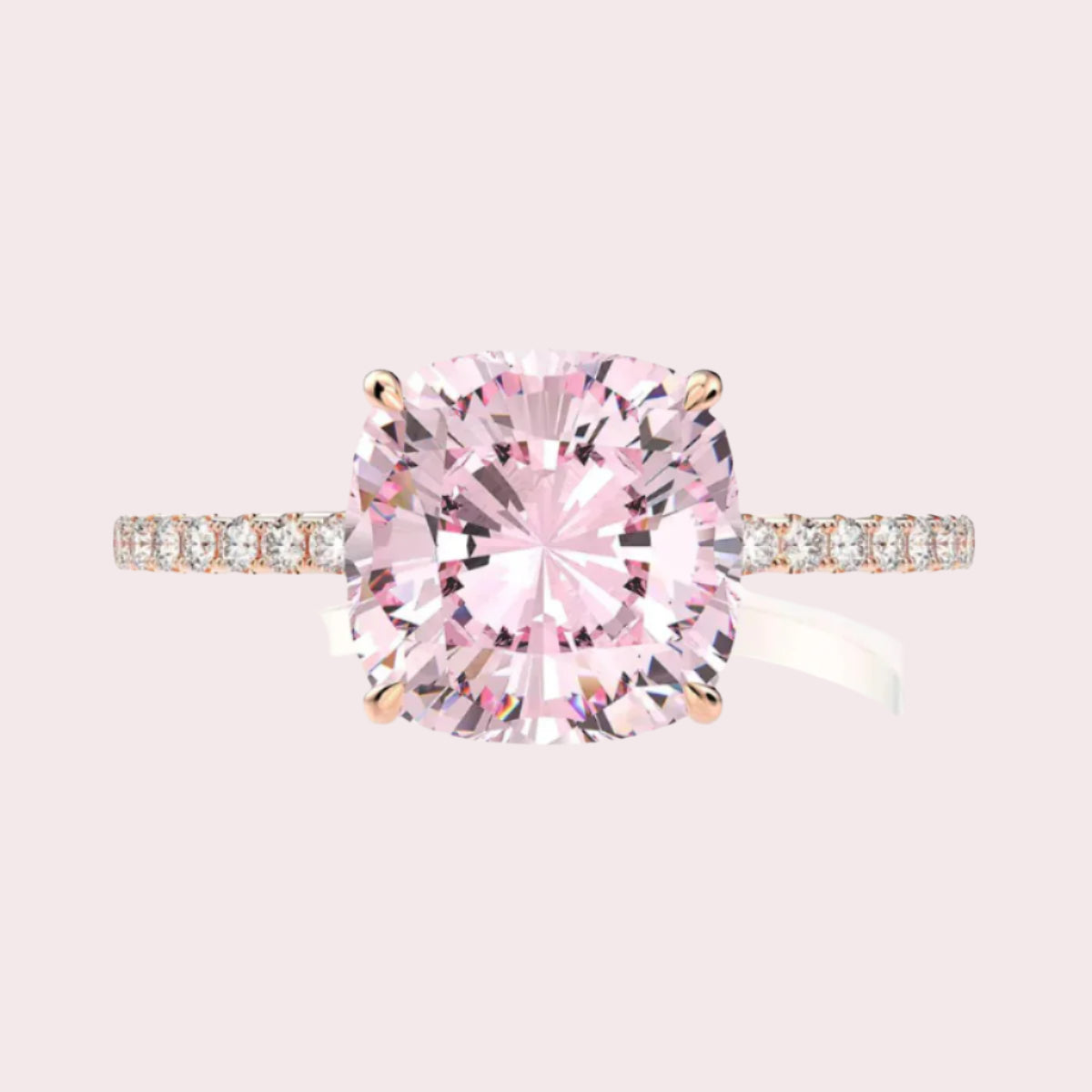 Aurora Blush Sapphire Glow Ring