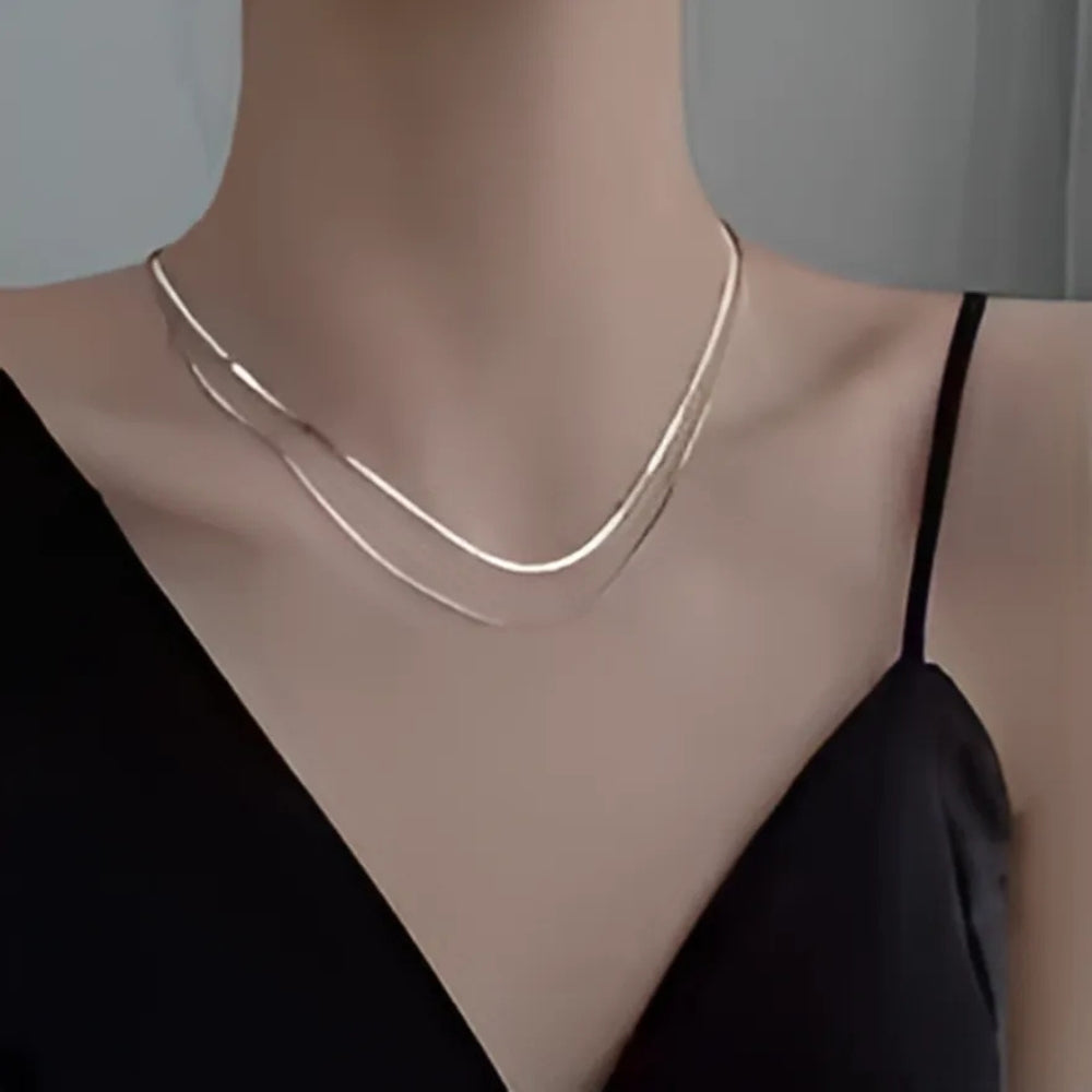 Elegant Double Layer Sleek Necklace