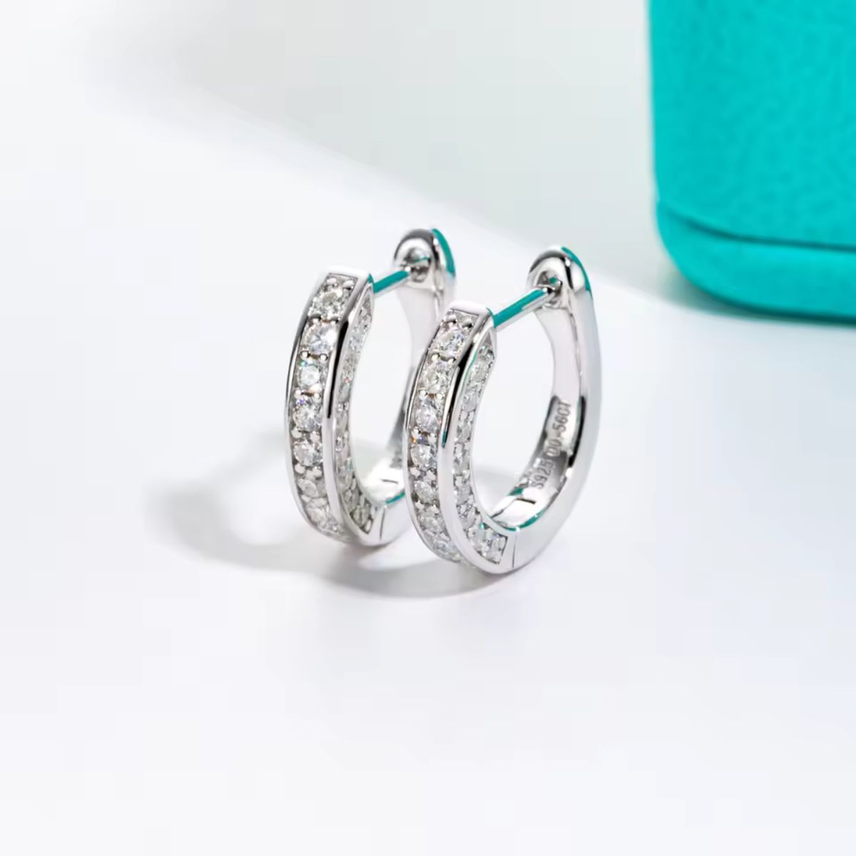 Pave Huggie Hoop Earrings