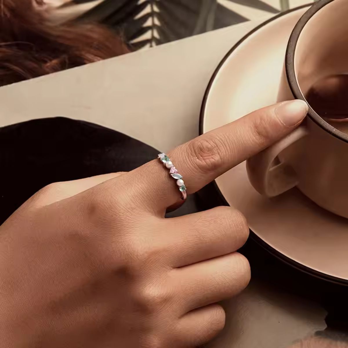 Regal Marquise and Pear Trio Ring