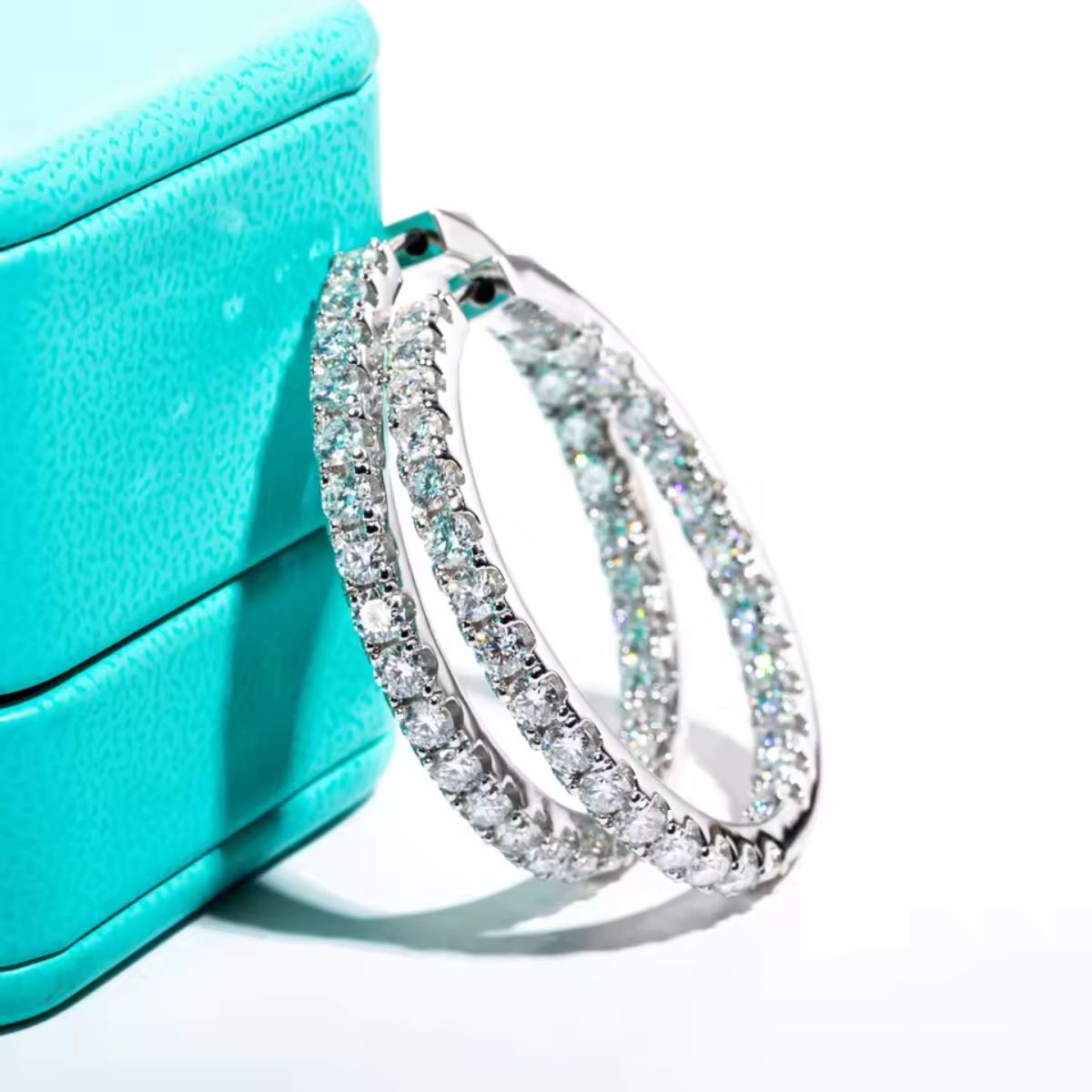 Sparkling Round Hoop Earrings