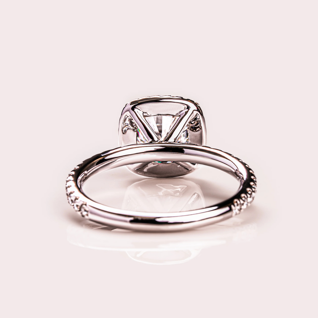 Celestial Solitaire Halo Moissanite Ring