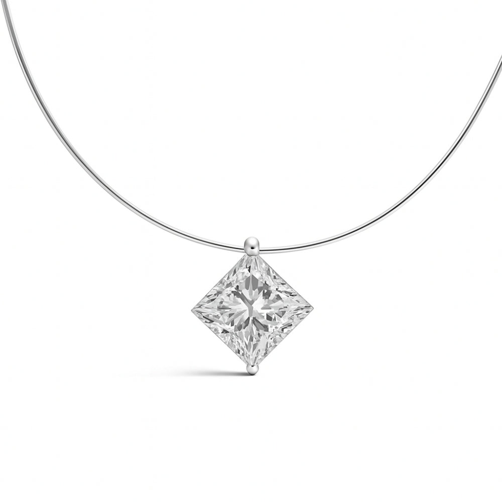Marquise Illusion Floating Necklace