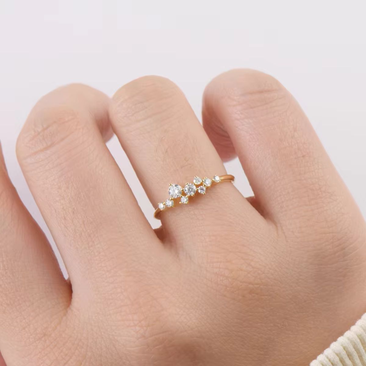 Celestial Crown Moissanite Ring