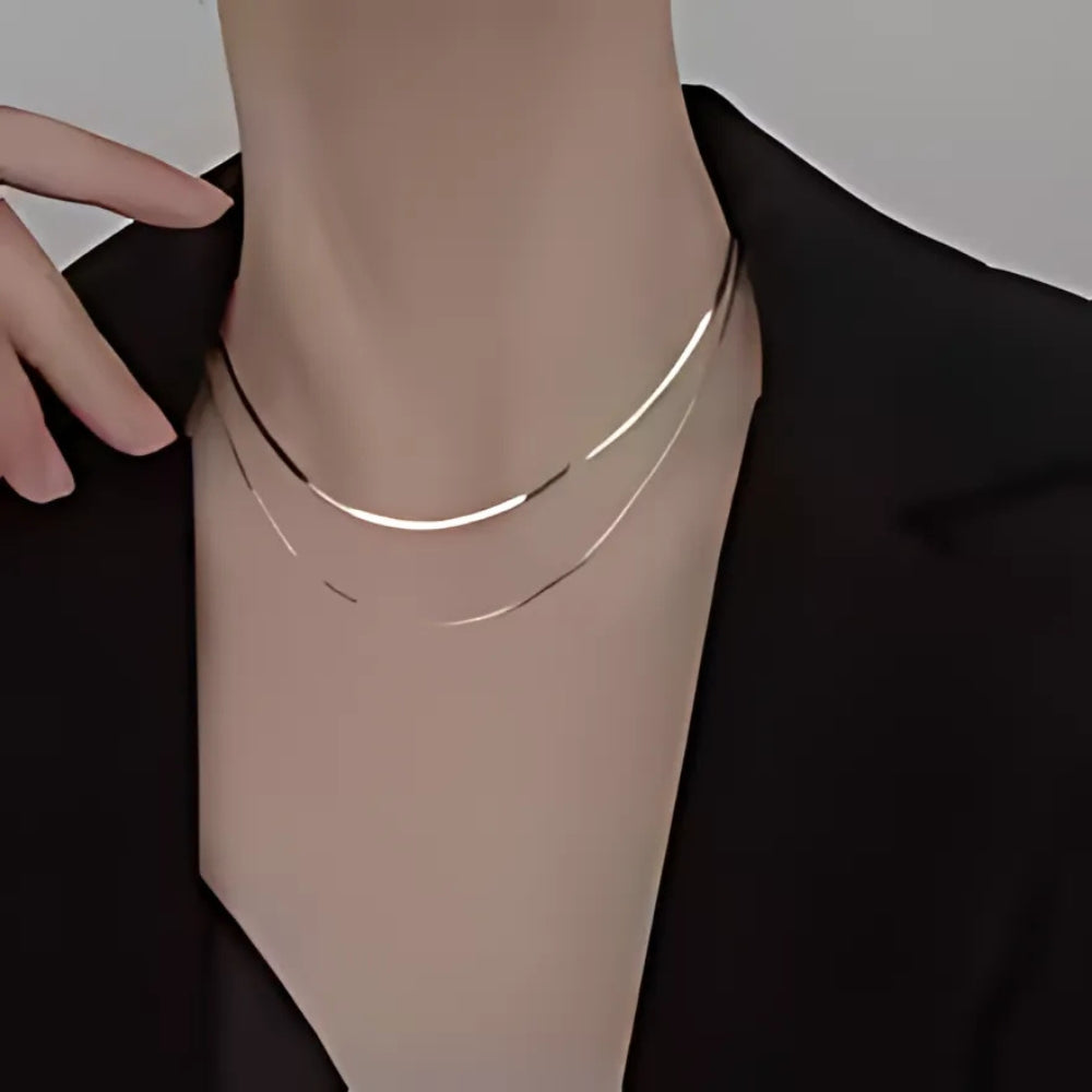 Elegant Double Layer Sleek Necklace