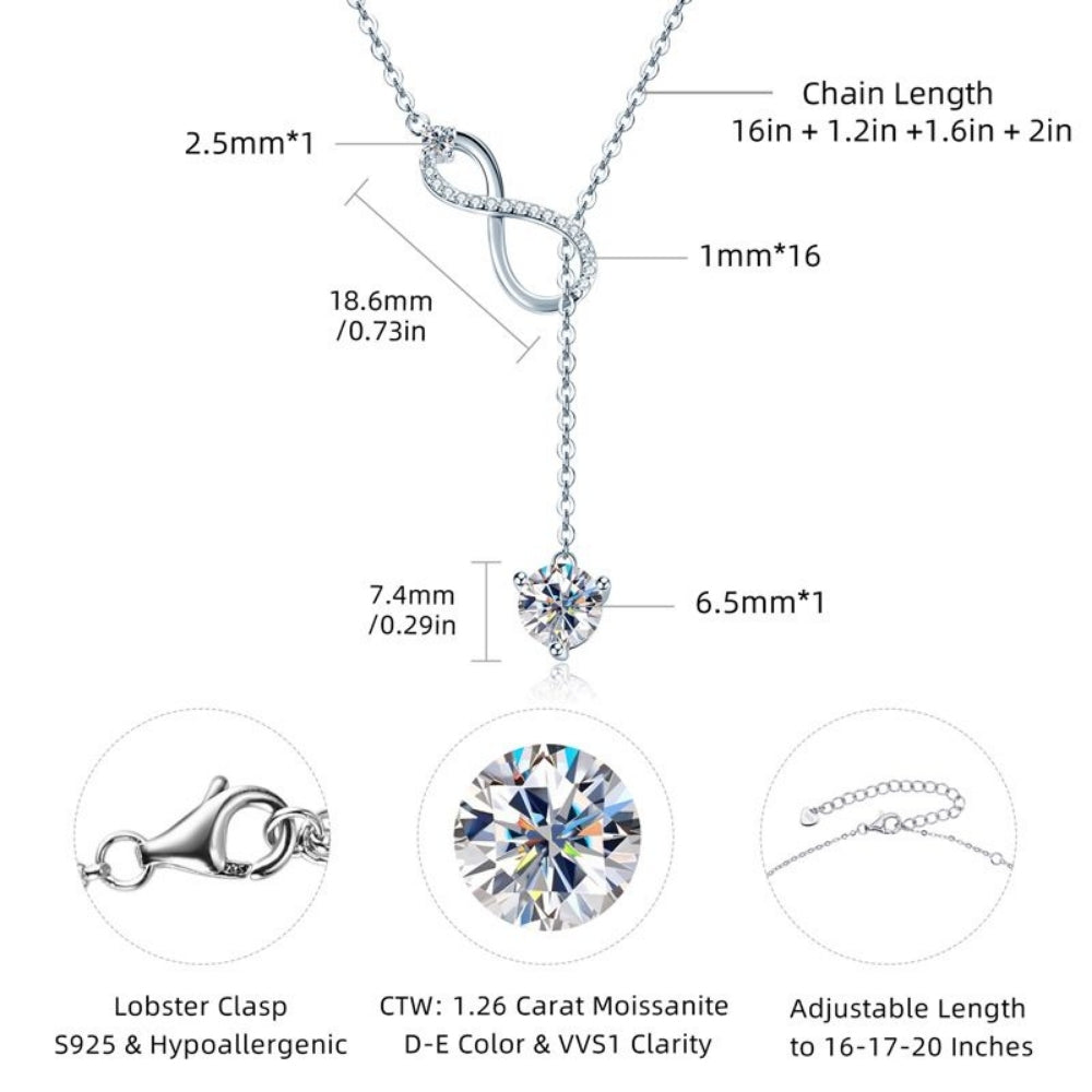Infinite Love Heart Pendant Necklace