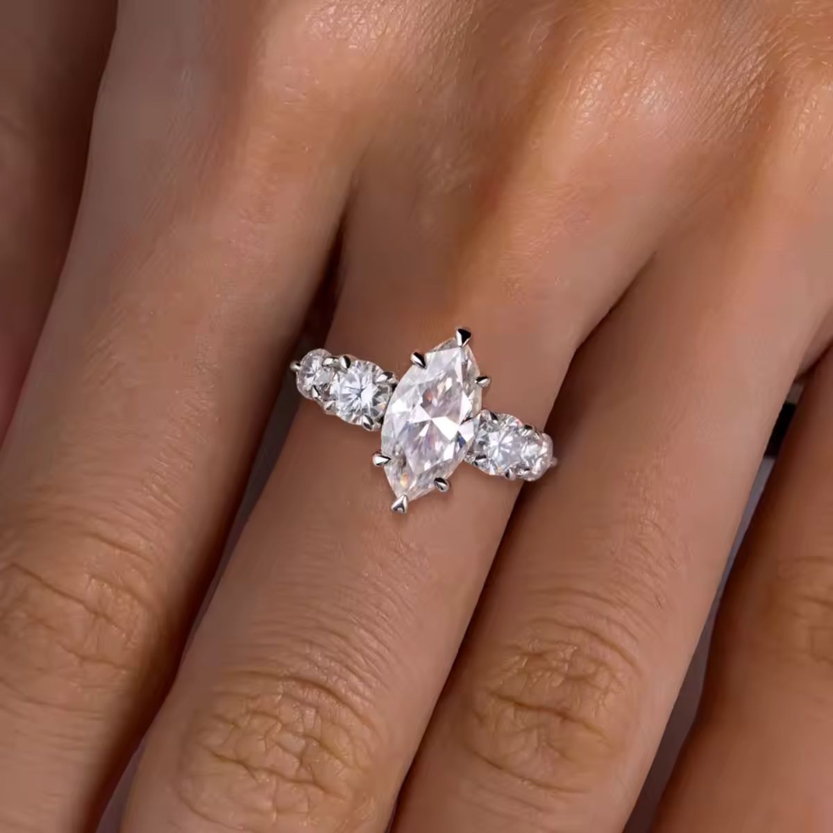 Marquisea Moissanite Ring