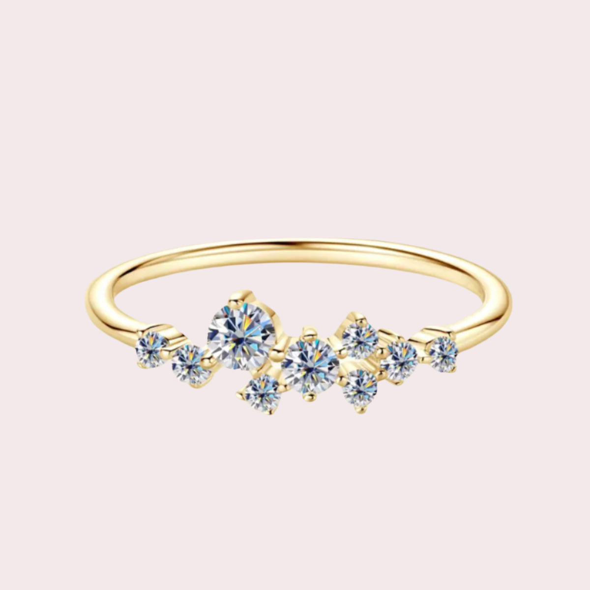 Celestial Crown Moissanite Ring