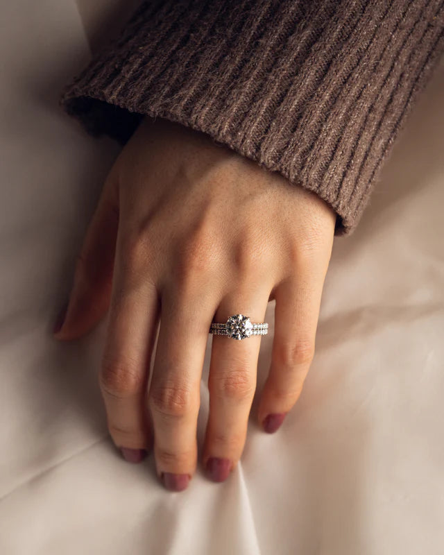 Seraphine Solitaire Duo™ with Moissanite Sparkle