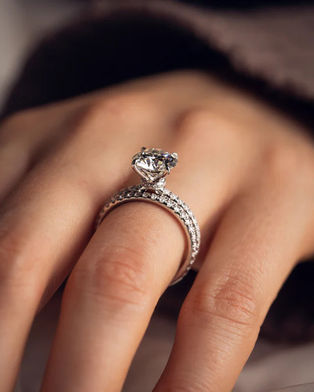 Seraphine Solitaire Duo™ with Moissanite Sparkle