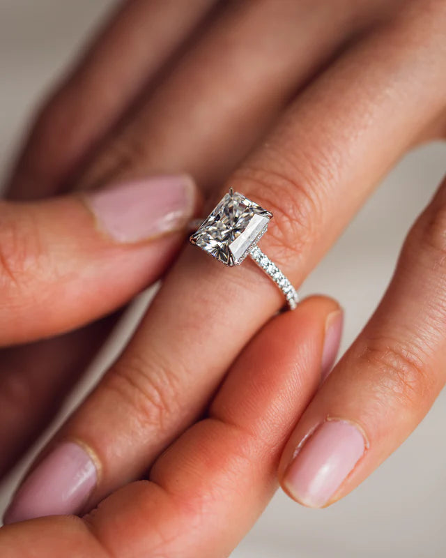 Lustrous Lumen Moissanite Ring