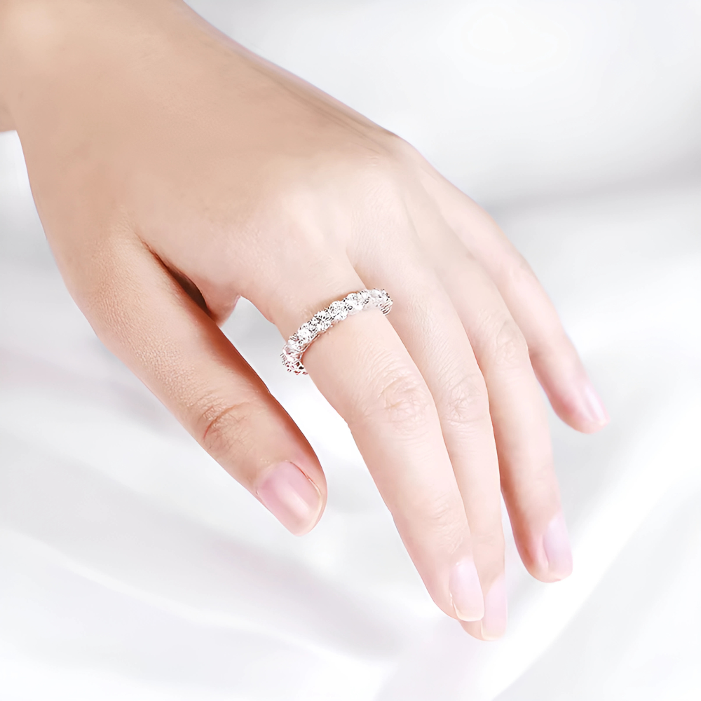 BrillianceBound Moissanite Eternity Ring