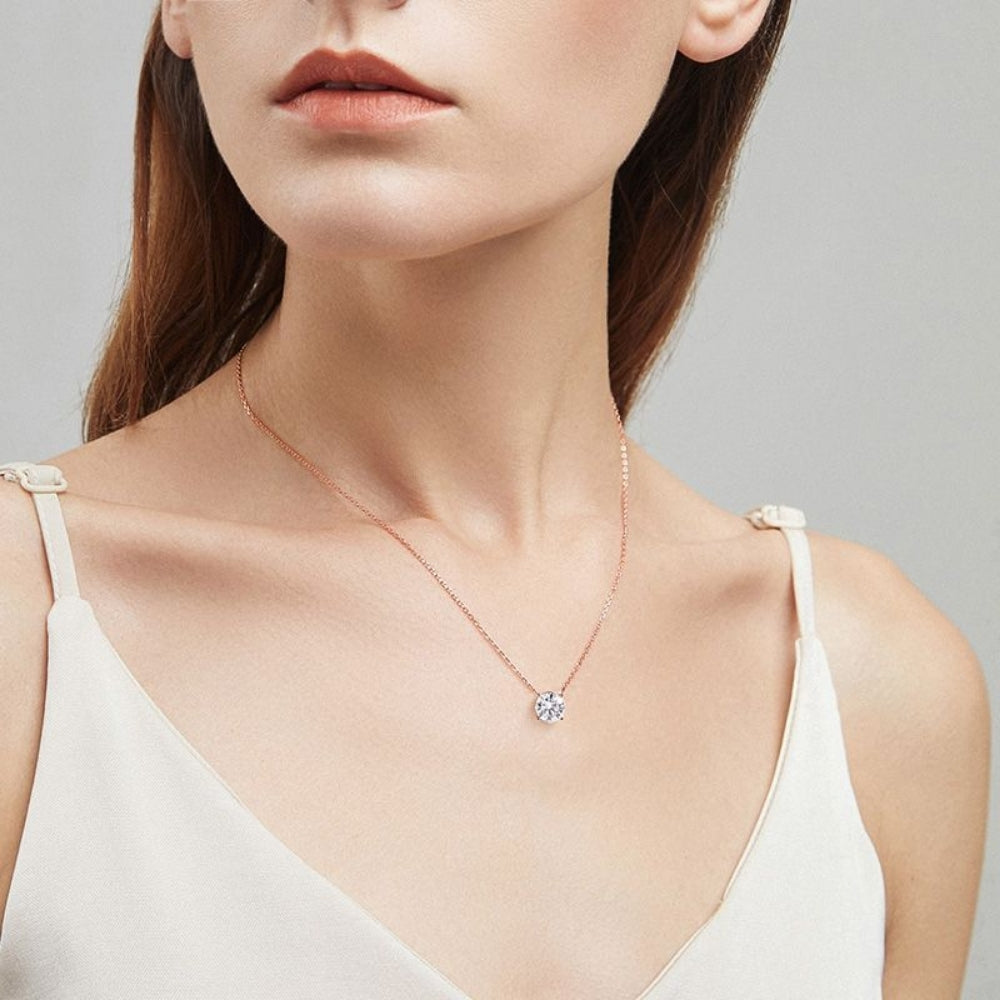 Timeless Solitaire Pendant Necklace