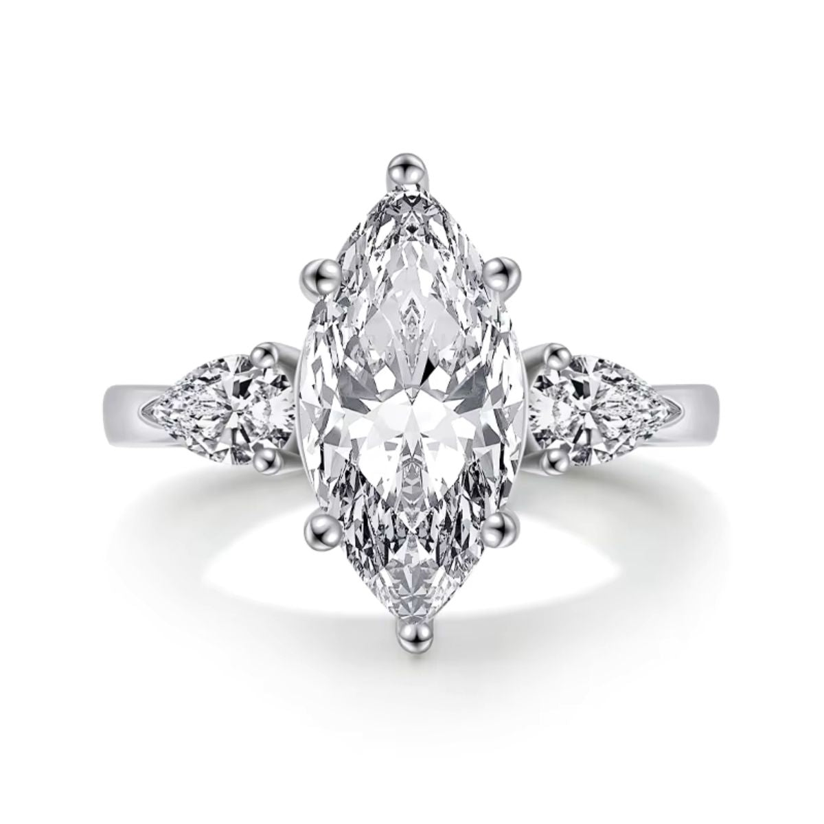 Marquise-Shaped Dangle Ring