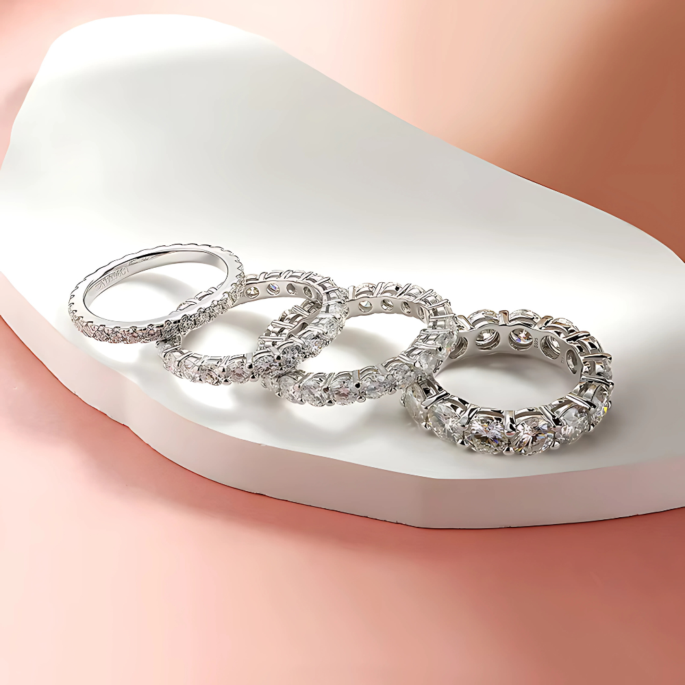 BrillianceBound Moissanite Eternity Ring