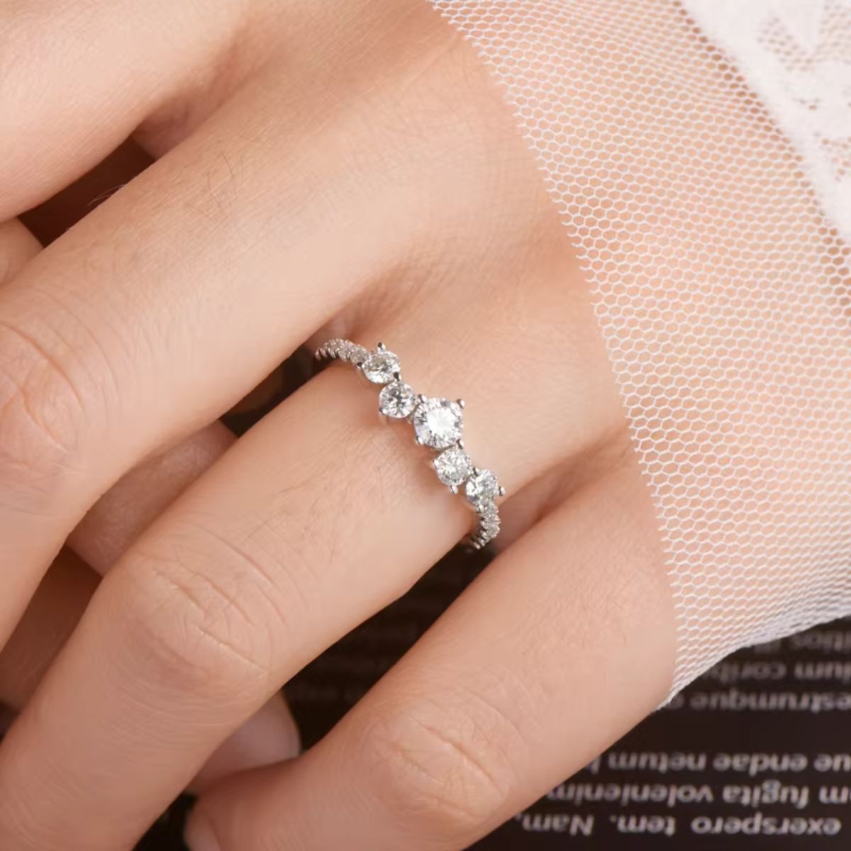 Celestial Crown Moissanite Ring