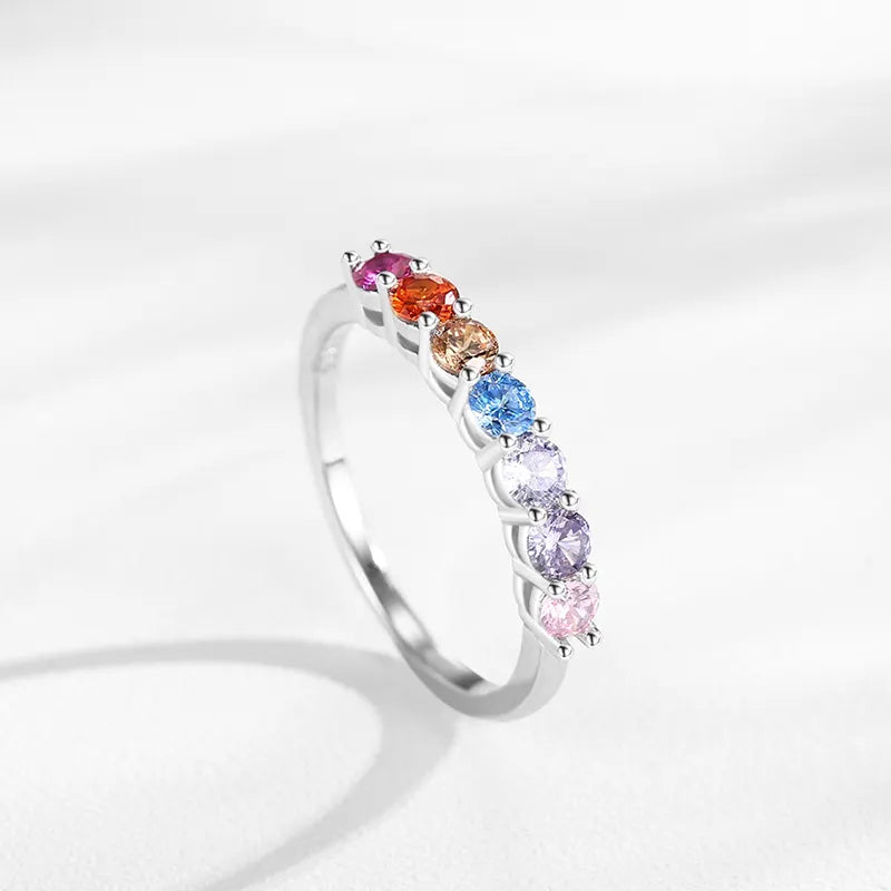 AuroraBand Rainbow Moissanite Ring