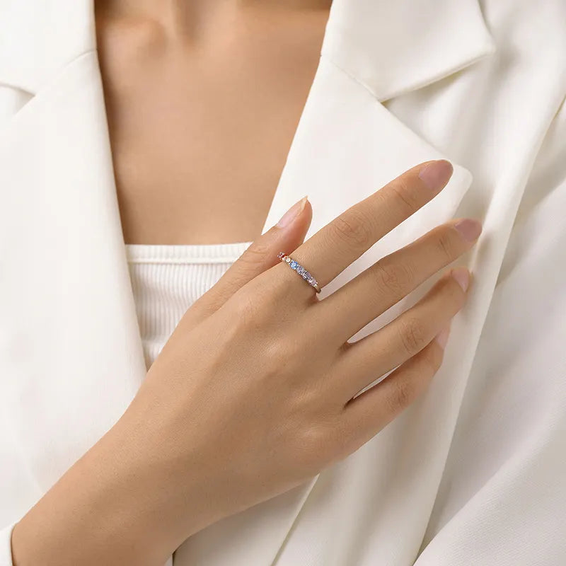 AuroraBand Rainbow Moissanite Ring