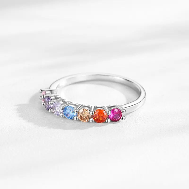 AuroraBand Rainbow Moissanite Ring
