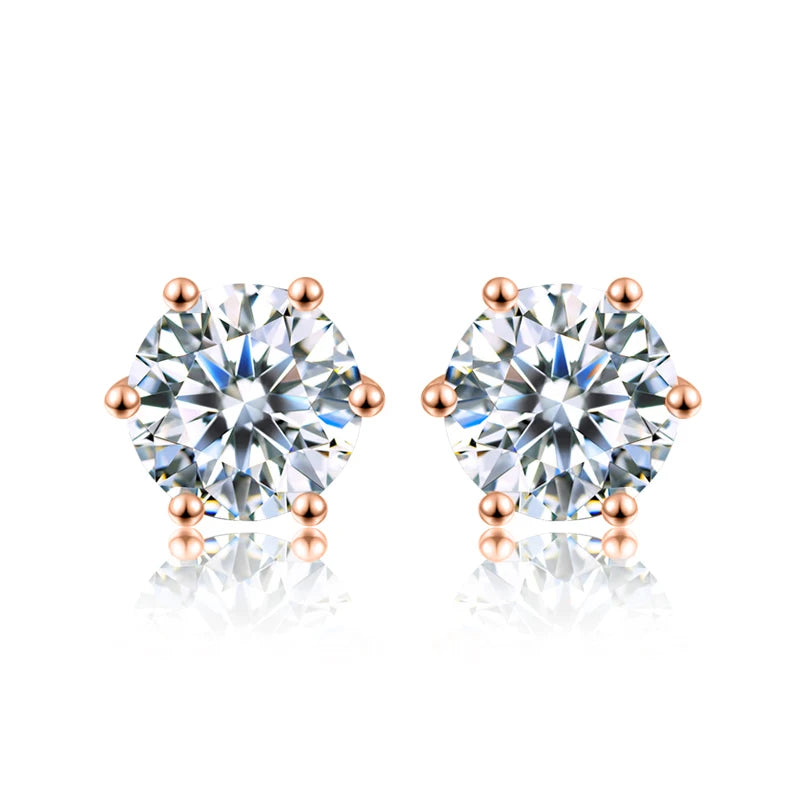 Moissanite Stud Earrings - 0.5ct