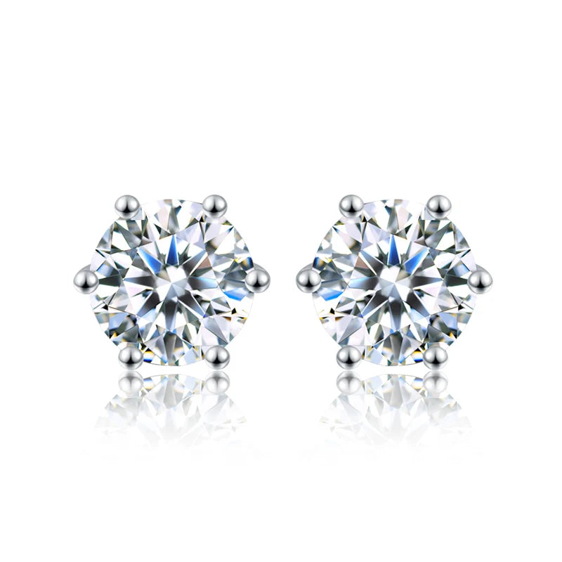 Moissanite Stud Earrings - 0.5ct